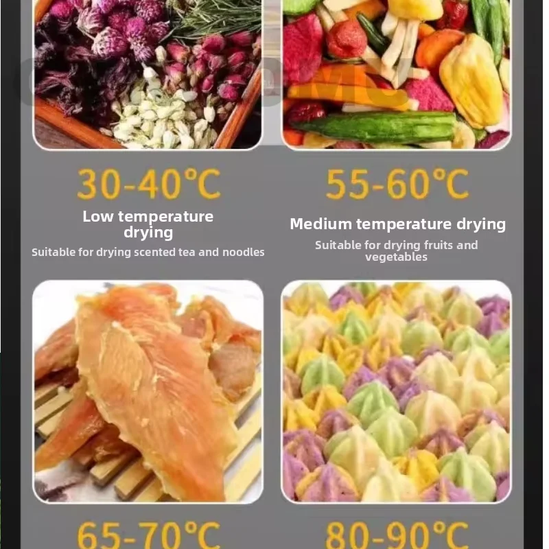 

10 Layer Stainless Steel Food Dehydrator Machine Commercial Household Adjustable Energy-Efficient Drying for Fruits/Meat/Herbs