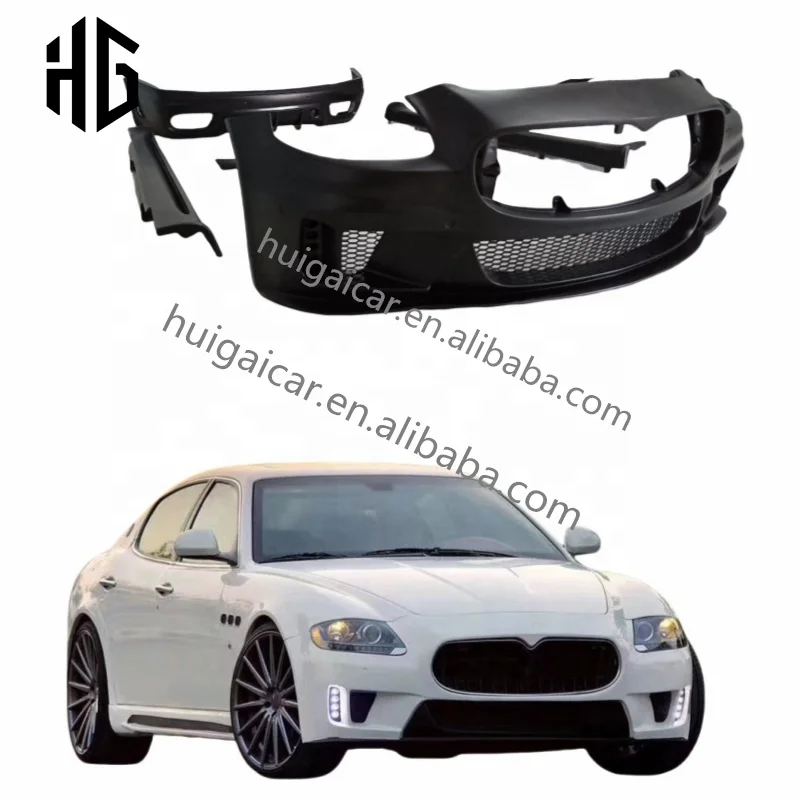 Fiberglass maetrials car front rear bumper wd style body kit for 2004-2012 maserati quattroporte exterior body kits