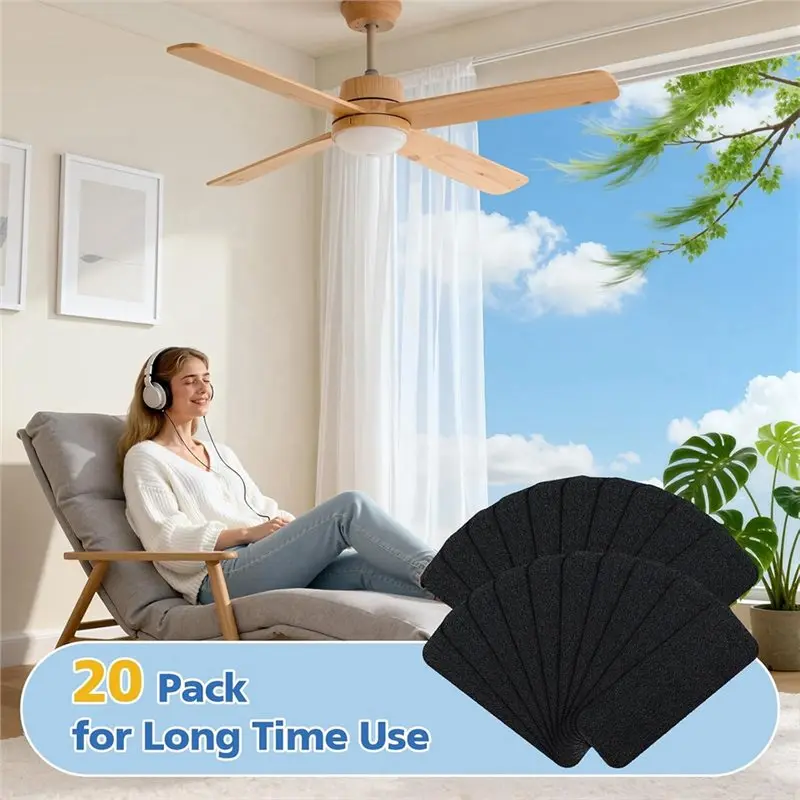 [NEWA76K!】 Ceiling Fan Filters For Blades,Fan Blade Air Filters For Dust,Odors & Pet Dander,Fit Ceiling Fan Purifier Pads,Unscen