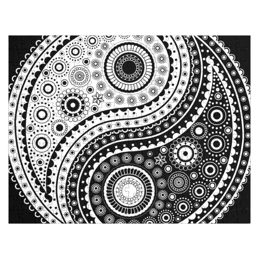 

Yin Yang Symbol Paisley Style Jigsaw Puzzle Wood Name Puzzle Puzzle Custom Custom Child Gift