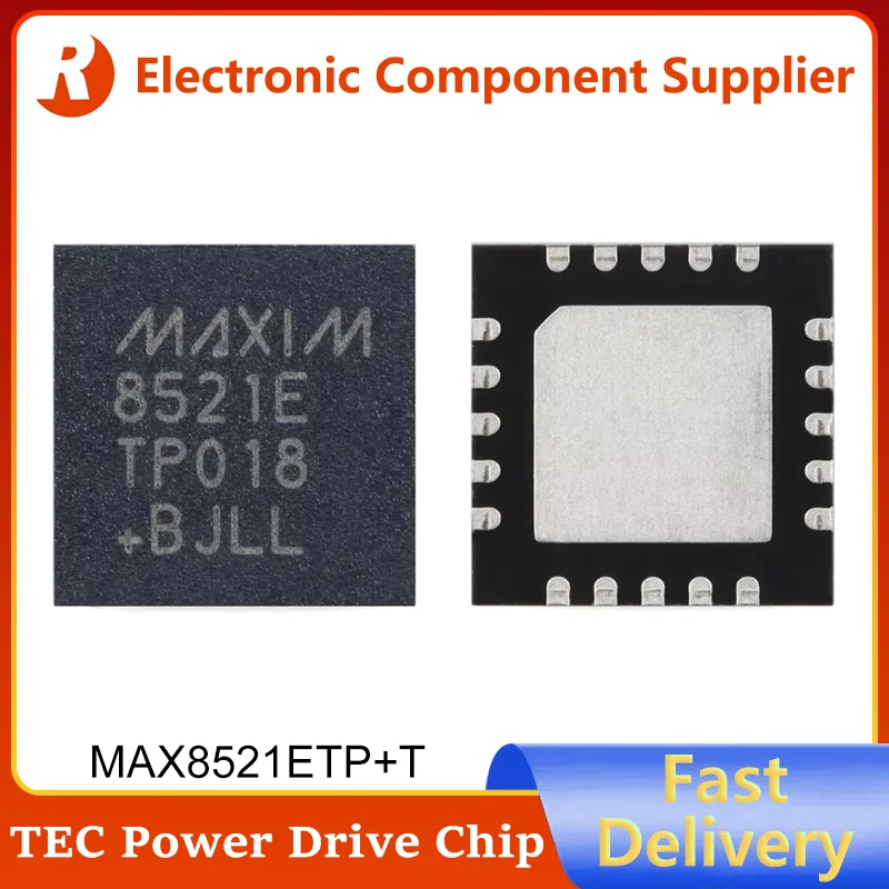 2Pcs MAX8521ETP+T QFN-20 MAX8521 MAX8521ETP Brand New Original TEC Power Drive Chip IC for Optical Module in Stock Fast Deliver