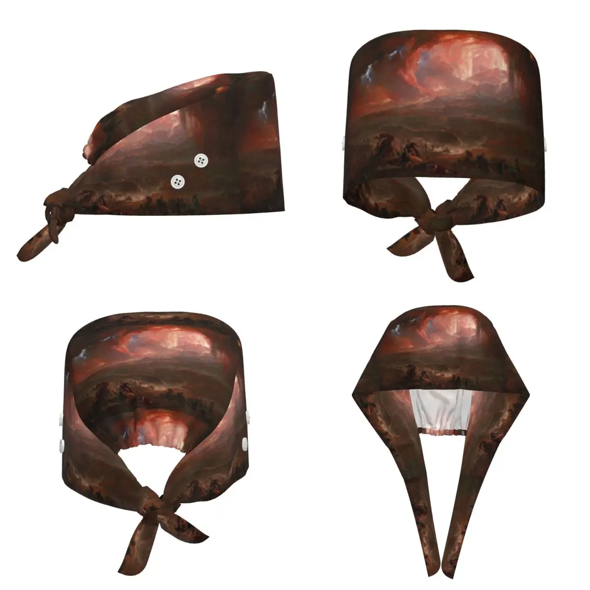 The Destruction Of Pompeii And Herculaneum - John Martin - 1822 Scrub Hat Doctor Working Surgical Cap Adjustable Nursing Caps