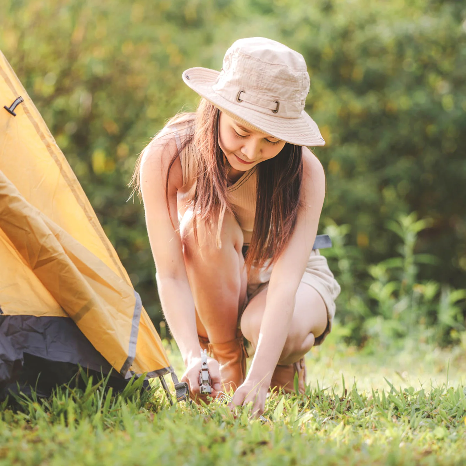 

32Pcs Tent Stakes Iron Tent Pegs L Shaped Ground Nails Camping Canopy Awning Rope Fixing Nails Garden Stakes Metal Pegs