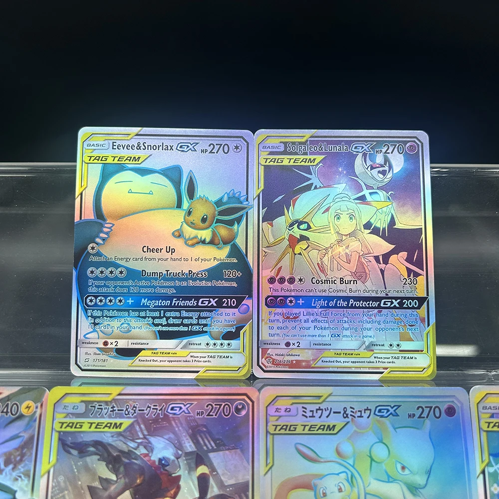 

Коллекционные карты PTCG DIY по аниме: Eevee, Snorlax, Umbreon, Espeon, Mewtwo Gx (EN/JP), самодельные одиночные карты, классическая игра, аниме-карты, подарок