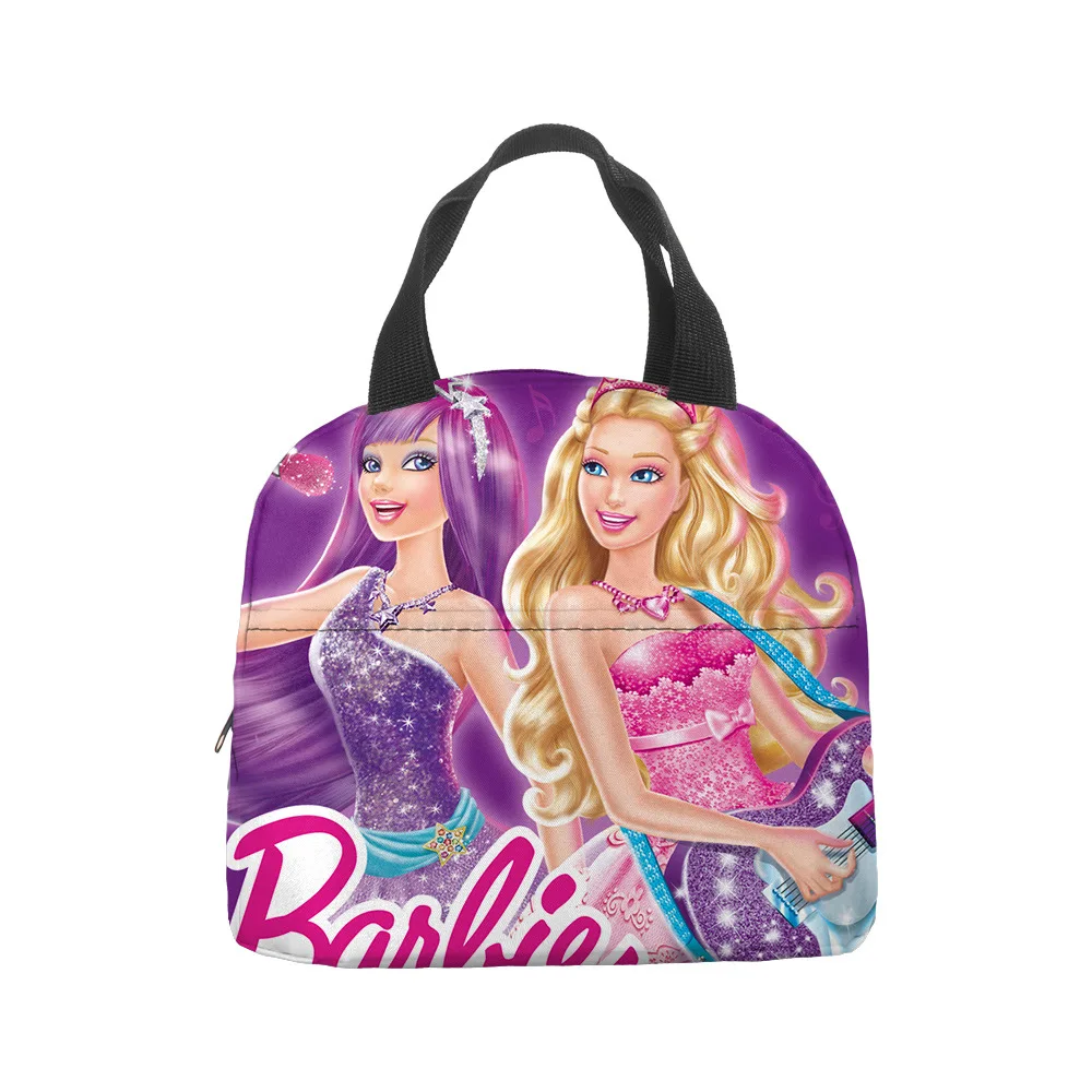 MINISO nowa torba na Lunch z filmem peryferyjnym Barbie przenośna torba termiczna torba termiczna folia aluminiowa torba termiczna pudełko na Lunch