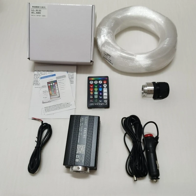 Car voice-activated fiber optic light remote control mobile phone APP control car music modification set