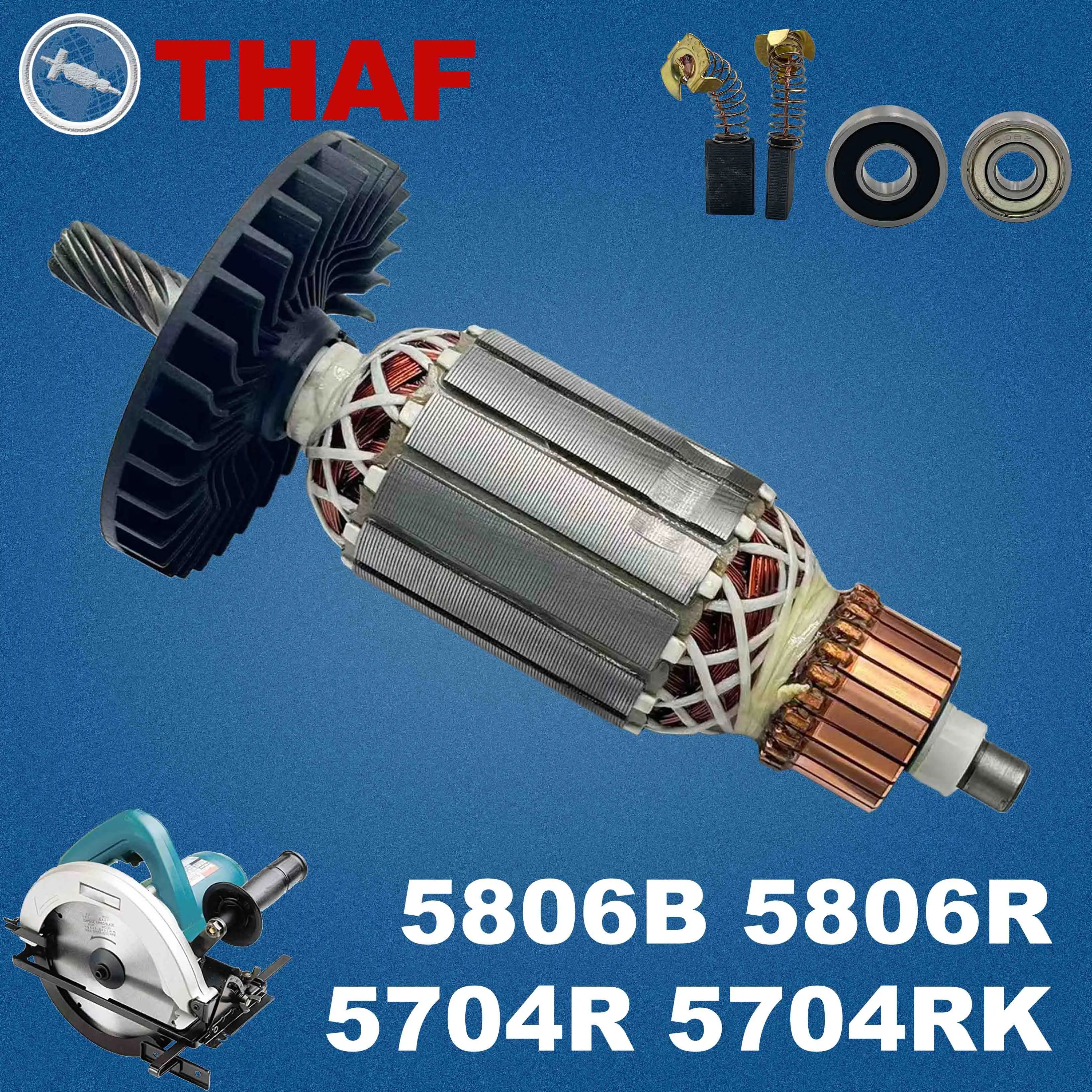 

AC 220V 240V 5806B 5704R 5806R 5704RK Armature Rotor For MAKITA Circular Saw Spare Parts Power Saw 518629-3
