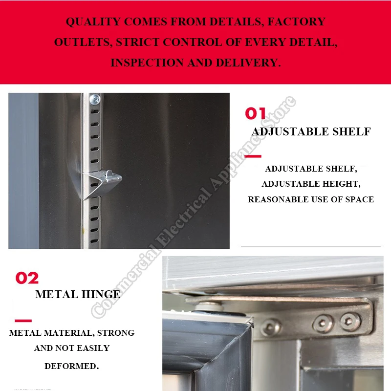 Four-Door Commercial Refrigerator With Dual-Temperature Zones Vertical Design For Kitchen Use Four-Door Freezer