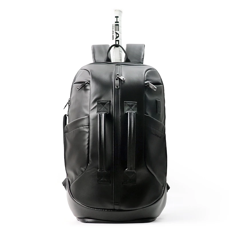 Great Speed High Quality Badminton Racket Sports Backpack Leather Tennis Shoulder Bag 2 Pcs Racket Backpack Multifunctional Fit