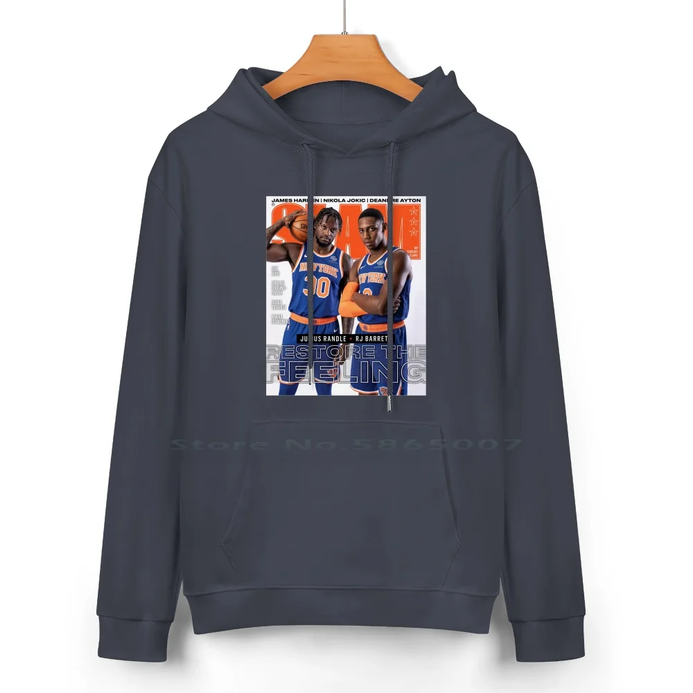 Slam Mag Julius Randle Rj Pure Cotton Hoodie Sweater 24 Colors Slam Basketball New York Nyc Knicks Julius Randle Rj Barett Rj