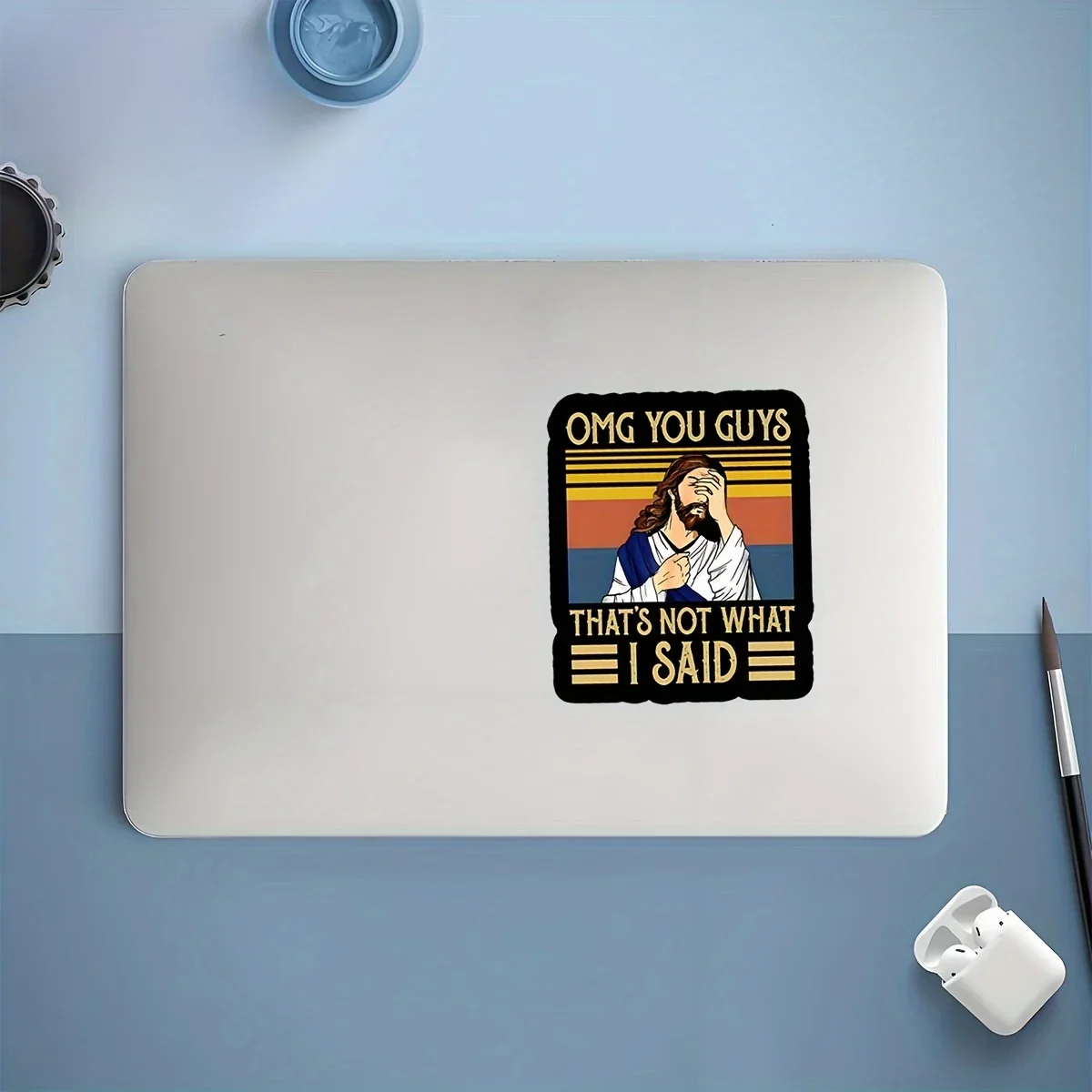 

4PCS OMG That's Not What I Said Stickers Funny Sarcastic Quote Decal Waterproof Vinyl for Car Laptop Decor