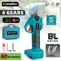 NEWBENY 1800W Brushless Electric Pruner 4 Gears Cordless Handheld Shrub Tree Scissors Garden Cutting Tool For Makita Battery Pin