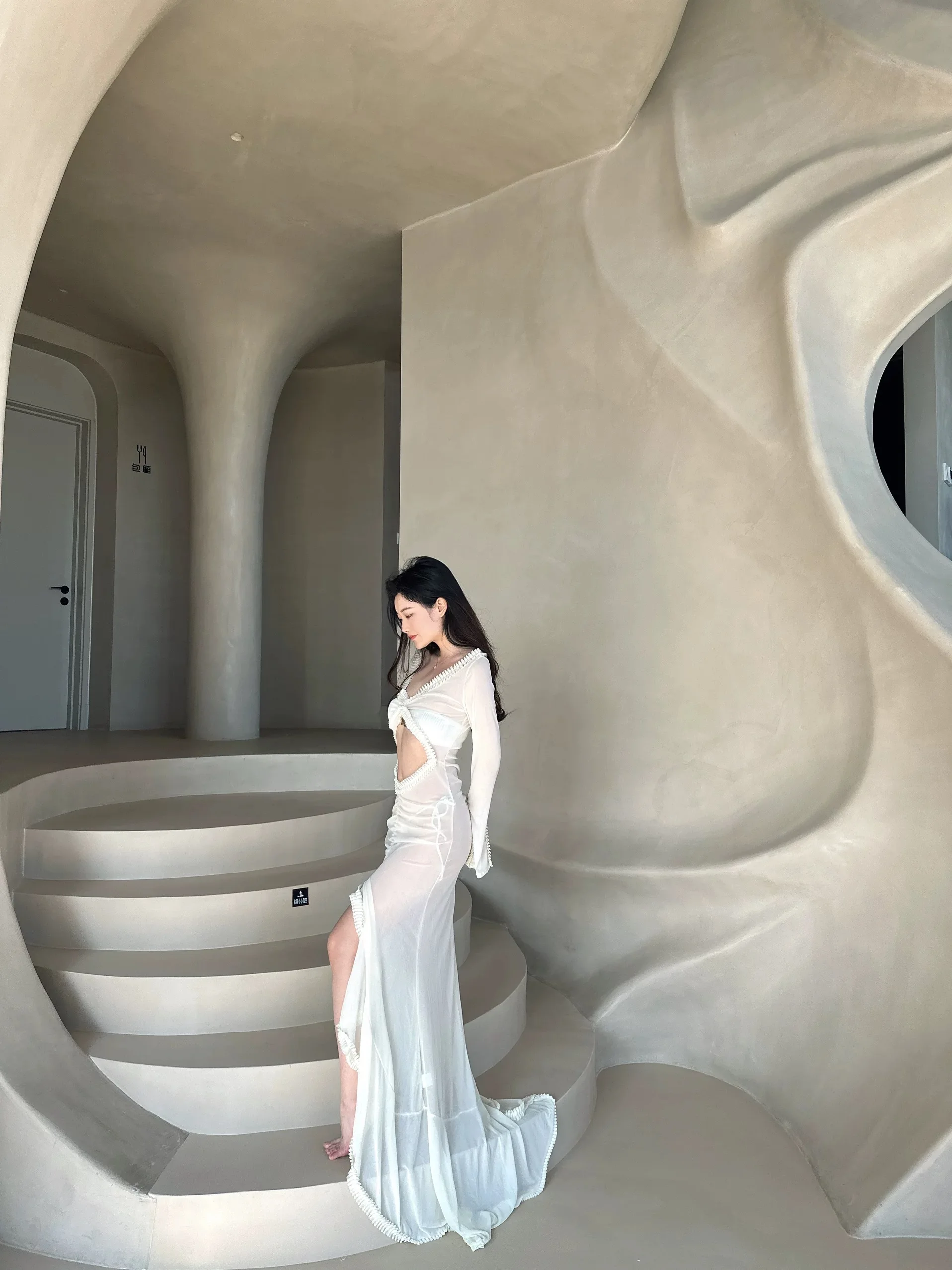 Lady Night Club Sheer Dunne Lange Jurk Sexy Allure Datum Wijn Feestjurken Vrouwen Trendy Mode Diner Banketten Sexi Vestidos