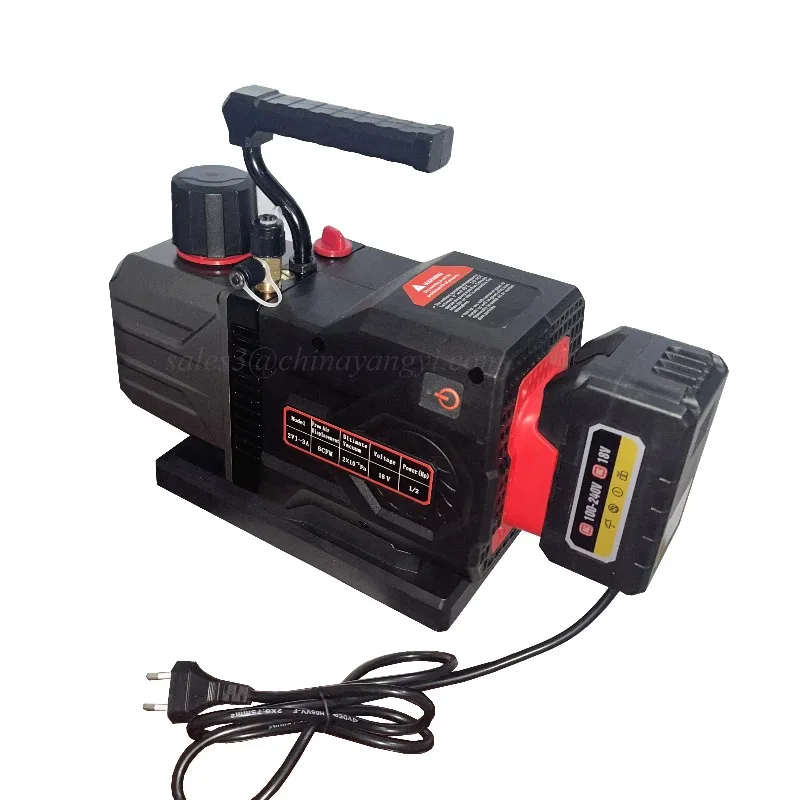 

6CFM Dual-Stage Cordless Battery Powered Vacuum Pump With Brushless DC Motor A2L Compatible for HVAC Refrigerant Air Conditioner