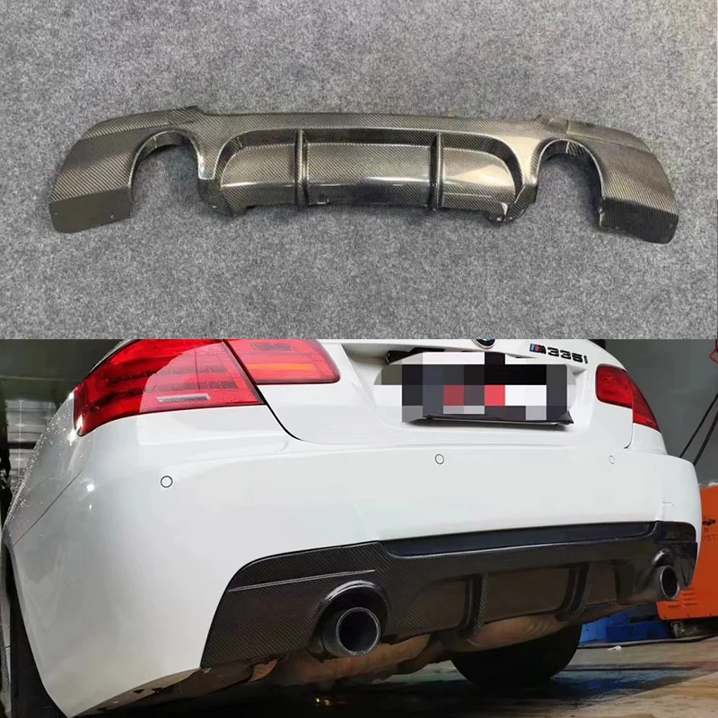 

For BMW E92 M3 M Sport Real Carbon Fiber Body Kit Bumper Lip Diffuser Spoiler 2007-2013