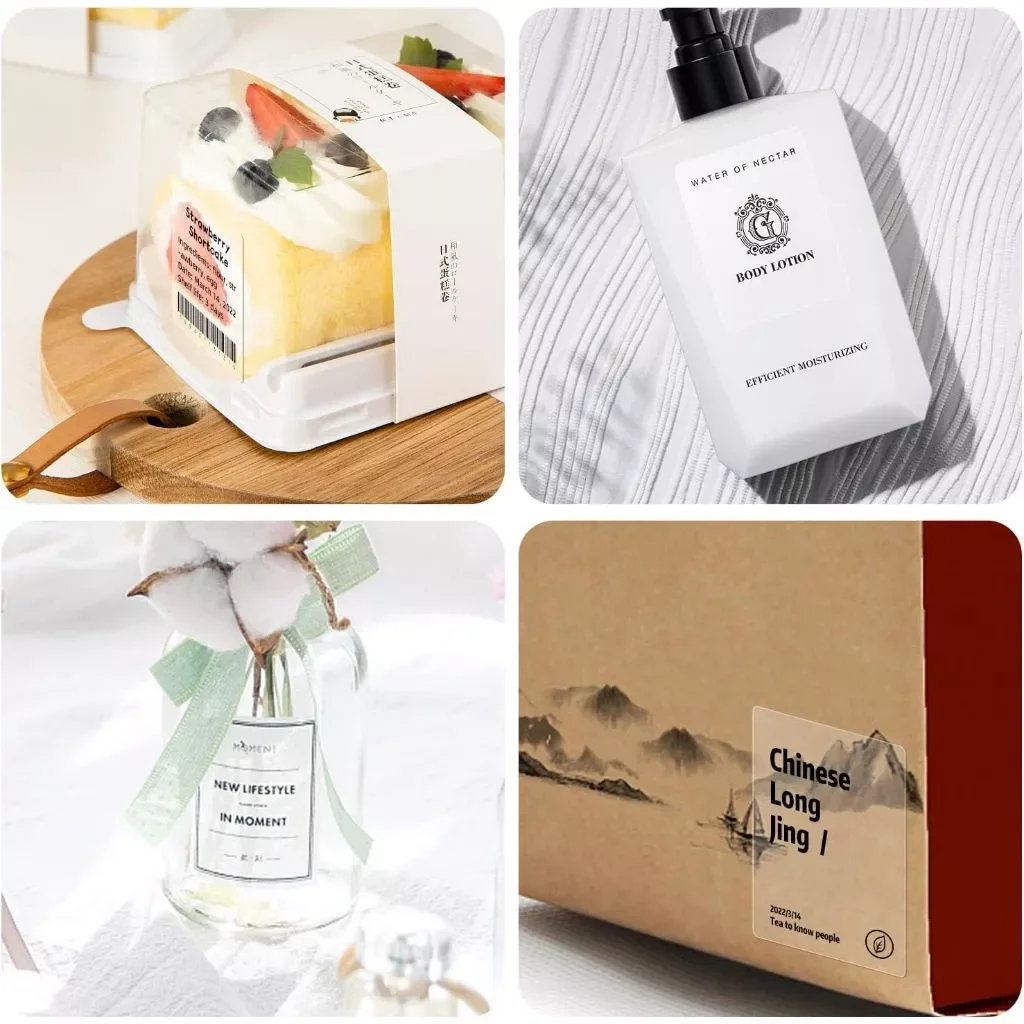 NIIMBOT B21/B1/B3s Transparent Label Printing Paper Name Sticker Waterproof Circle/square Thermal Label paper