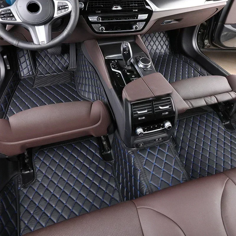 الجلود الاصطناعية التغطية الكاملة الحصير سيارة لشركة هيونداي سانتا في 7 مقعد 2013-2023 Equus 5 مقعد 2010-2017 اكسسوارات السيارات #5