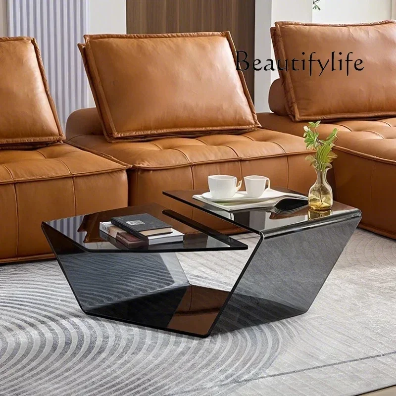 1 FTavolino da caffé in vetro Artisticco شخصية إبداعية أكريليكو Il tavolo da Tea per la casa di arte Modern dapat esse