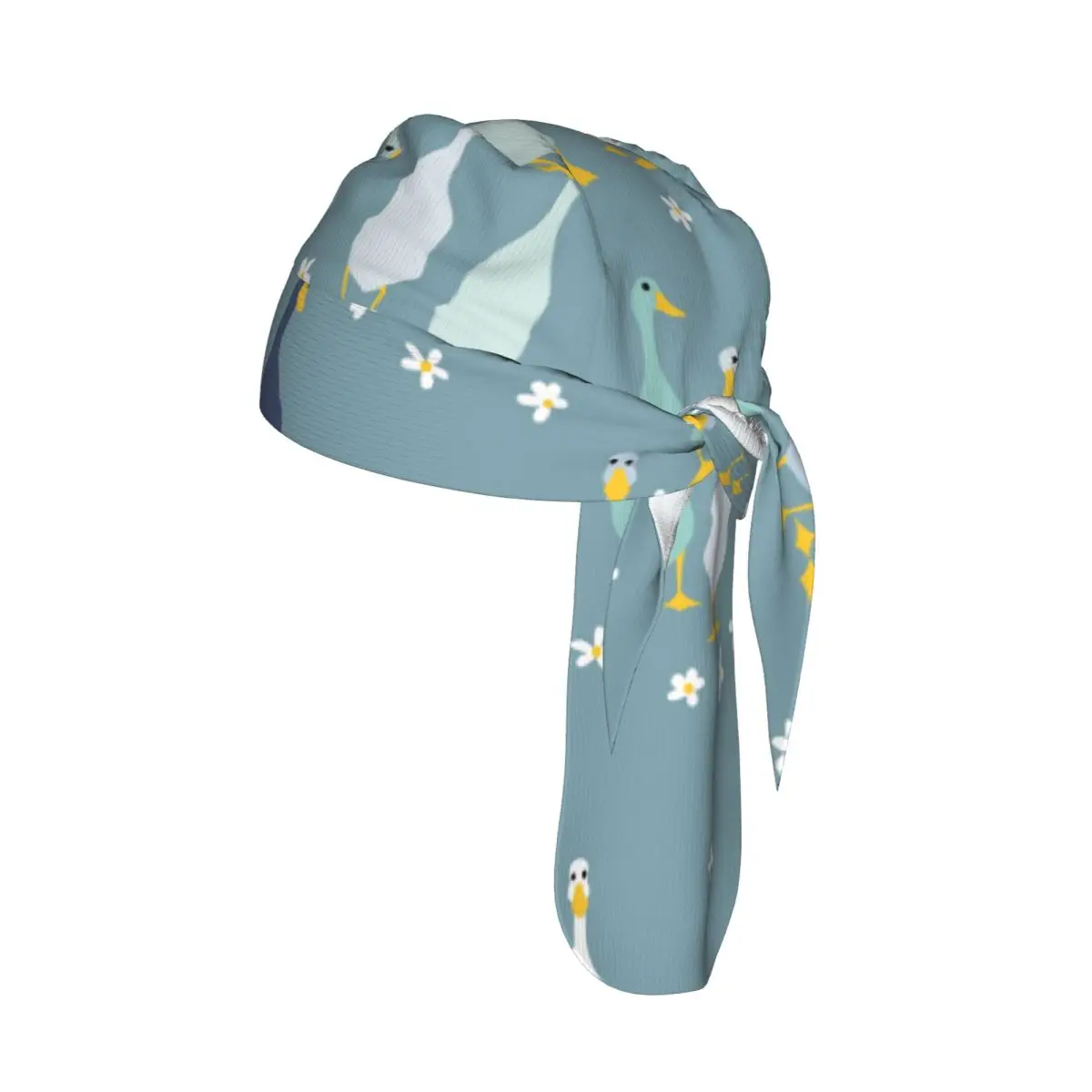 

Bicycle Headband Cap Funny Walking Gooses With Flowers Cycling Headscarf Quick-dry Sun-Protective Hat Head Scarf