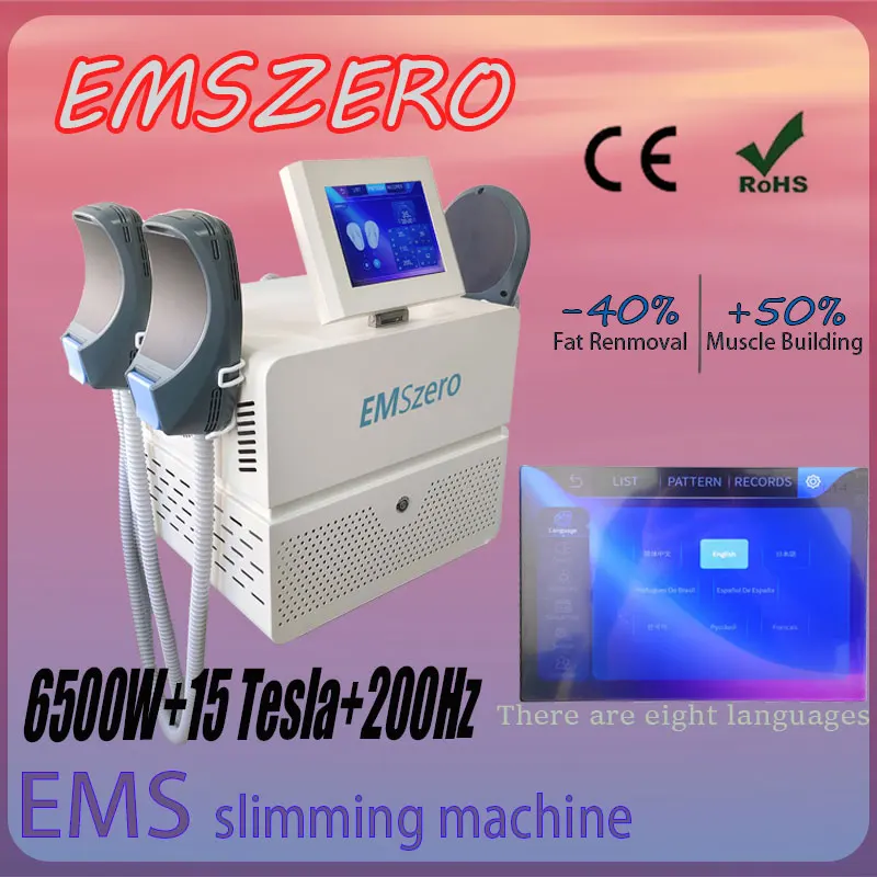 New EMSZERO 6500W Power Electromagnetic Fat Removal and Muscle Enhancement EMS Professional Slimming Machine