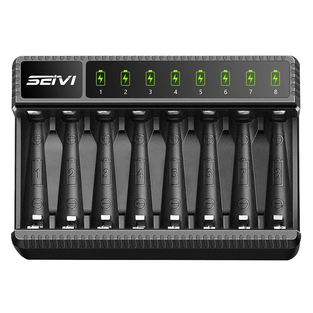 Universal Desktop 8 Slots Rechargeable Batteries Smart Charger LED Display for 1.2V AA/AAA NiMH Rechargeable Batteries SW-8N