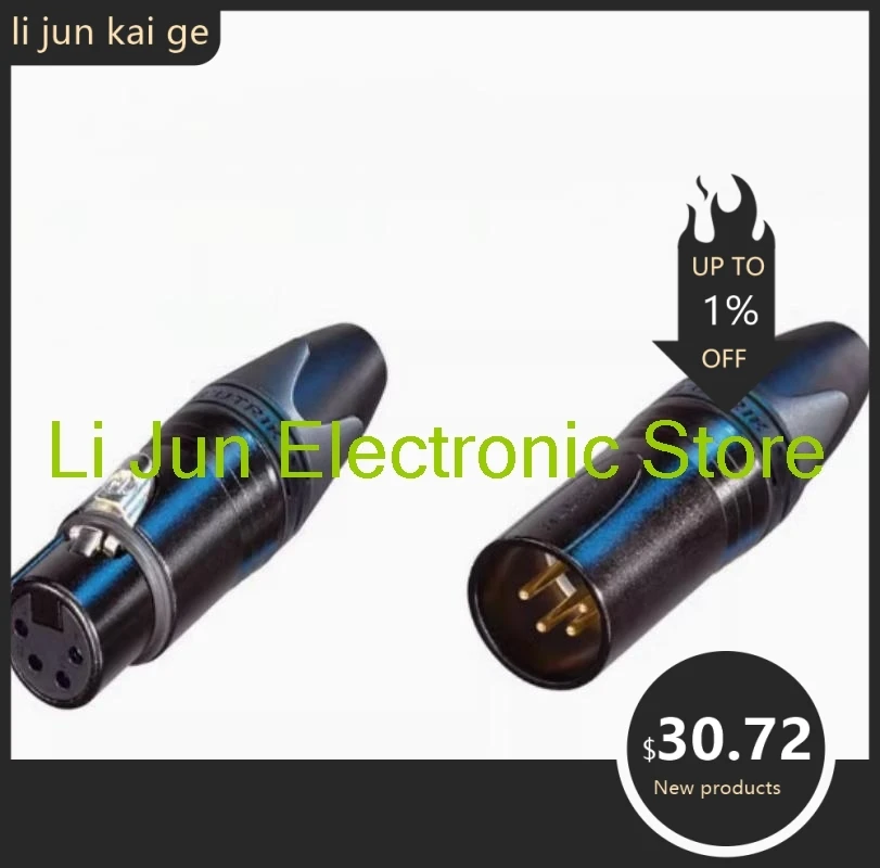 Connettore Per Cuffie Bilanciato Kathlon XLR A Quattro Poli, Edizione Nera E Oro, NC4FXX-B, 5 Pezzi-image