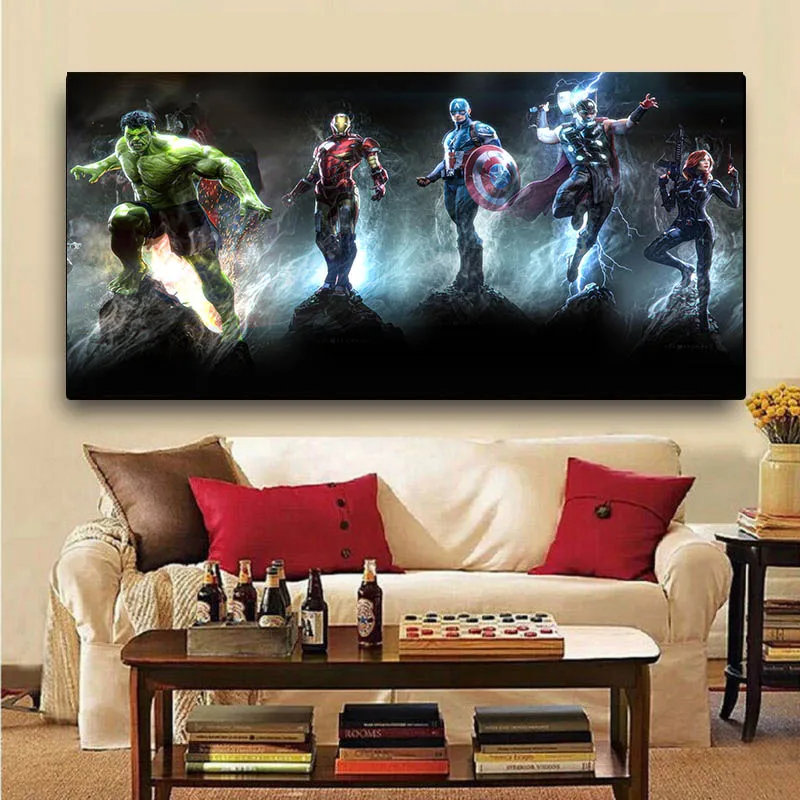 5d Diamond Painting Avengers Spiderman Marvel Superhero Posters and Prints Wall Art Picture for Living Kids Home Room Decoration