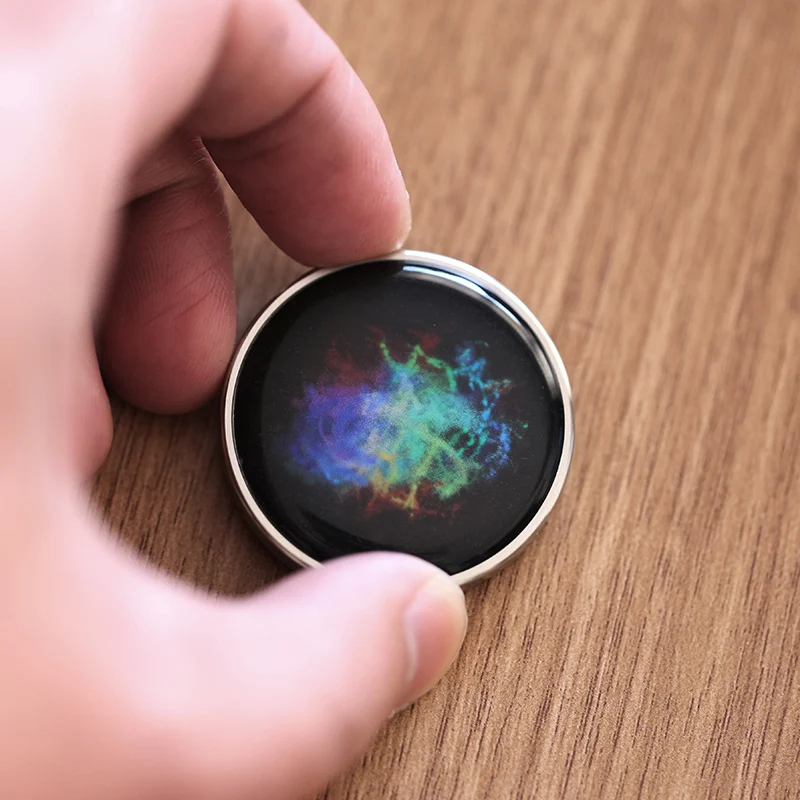 Starry Sky Galaxy Desktop Rotação Fidget Brinquedos para Crianças e Adultos, Aço inoxidável, Anti Stress Spinner, Spinner Criativo, Top