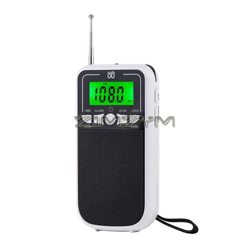 Multi Band FM/AM/SW Radio, Stereo MP3 Player, Battery Operated Pocket Radio with Earphone Jack, LCD Display, Time Setting