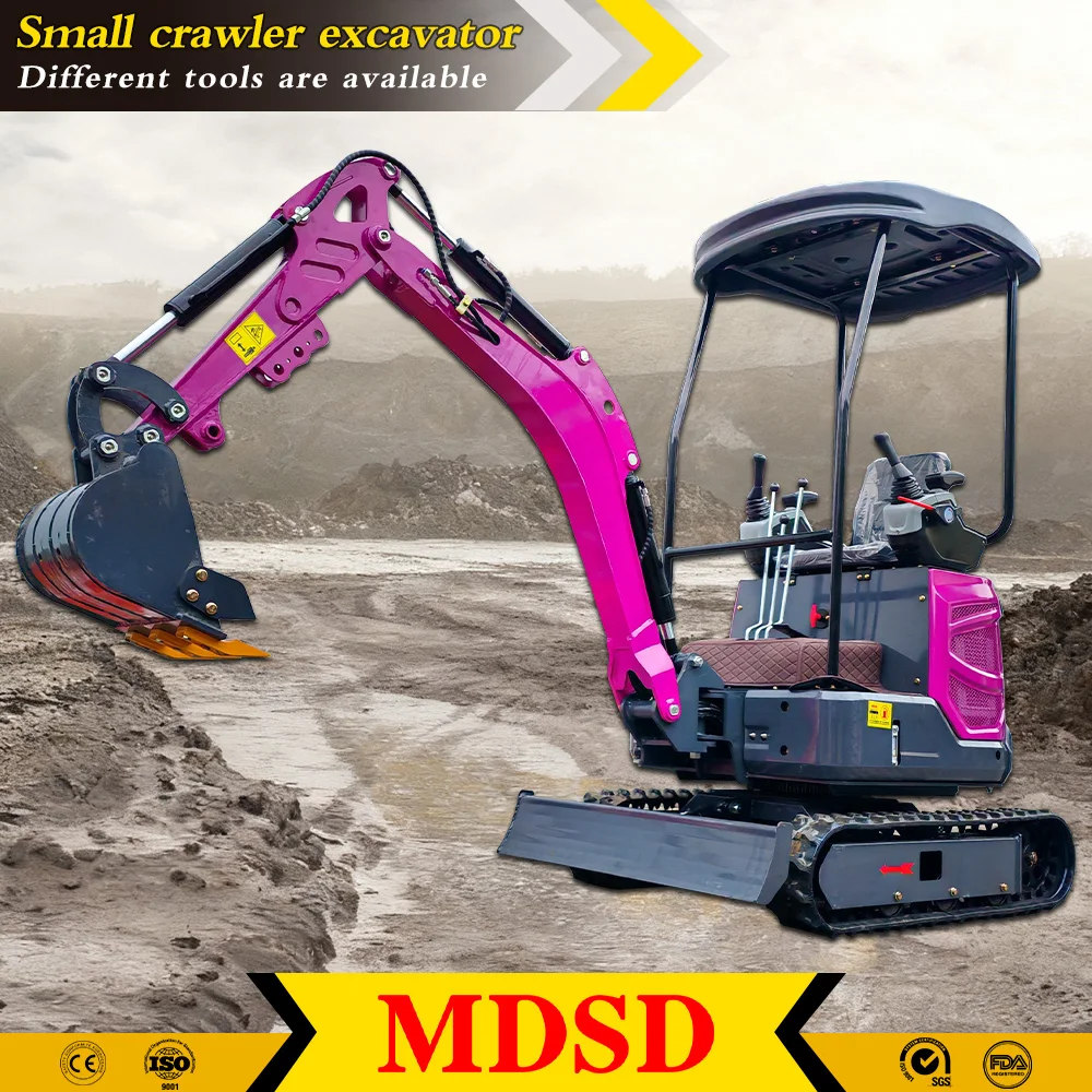 حفارة 2 طن لكوبوتا 1.8 طن معدات حفارة صغيرة ديزل 1.5 طن حفار زاحف Ce Epa Euro 5 Rippa حفارة صغيرة