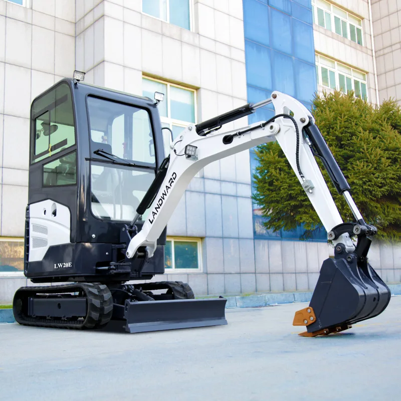 China Factory Euro 5 2 Ton Rubber Crawler Mini Digger Side Swing Cab High Quality Small Hydraulic Excavator Customized Wholesale