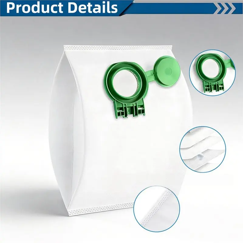 【BRAND NEW】For SEBO Airbelt D1, D4 D4 Premium Canister Vacuums- 8120AM/8120ER Replacement Vacuum Bags With Caps Cleaner