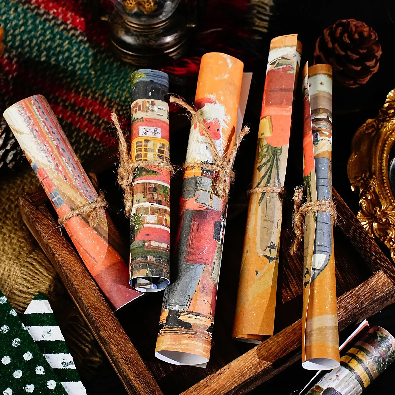 

20pcs/lot Memo Pads Material Paper Christmas Promise Junk Journal Scrapbooking Cards Retro Background Decoration Paper