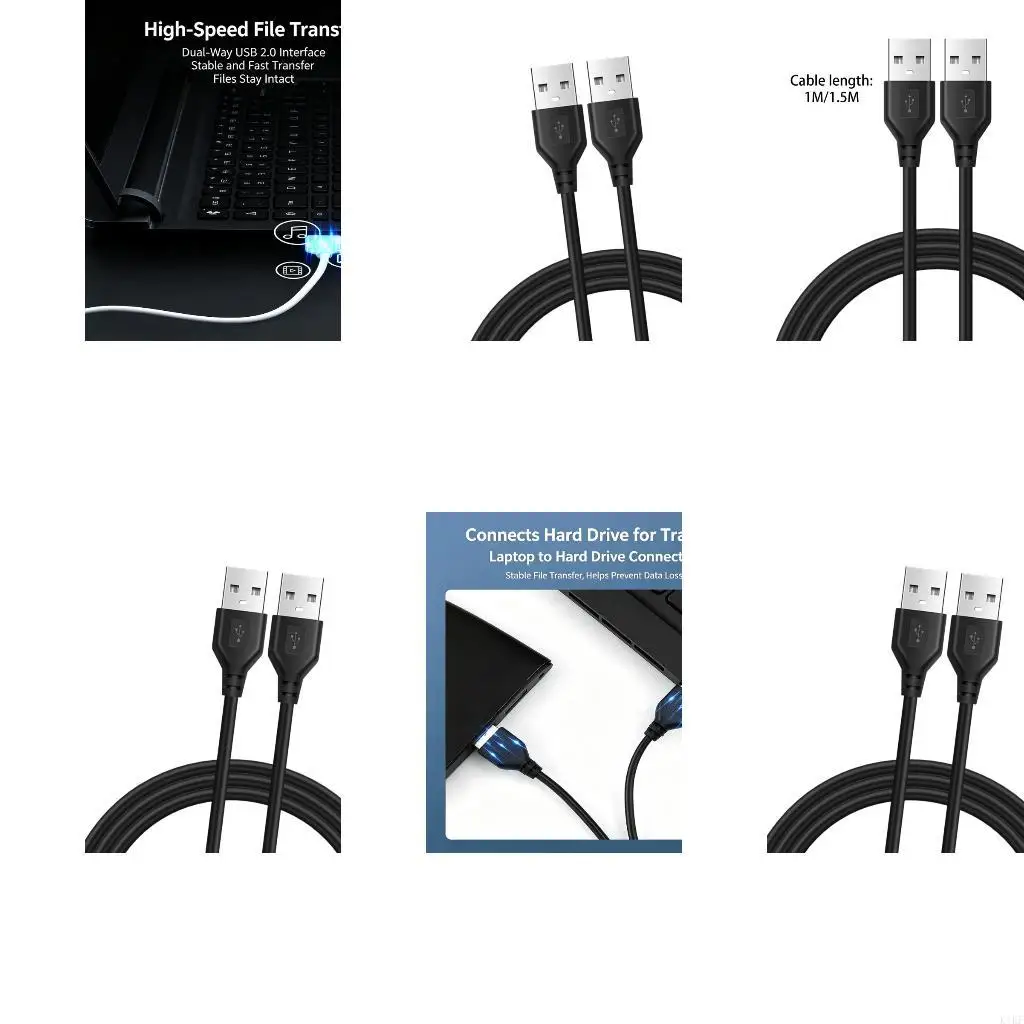 USB 2.0 Transfer Cord for External Drive Copy and Office Backup Use K1KF