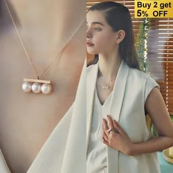 KURSHUNI Shell Pearls Pendant Necklace Earring For Women Luxury Quality Jewelry Set Korean Fashion Wedding Party Japan Gift