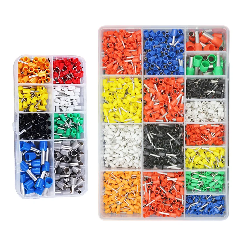 Tubular Crimping Terminals & Crimping Pliers Combo Set, Electrical Wire Connector Hand Tool Kit
