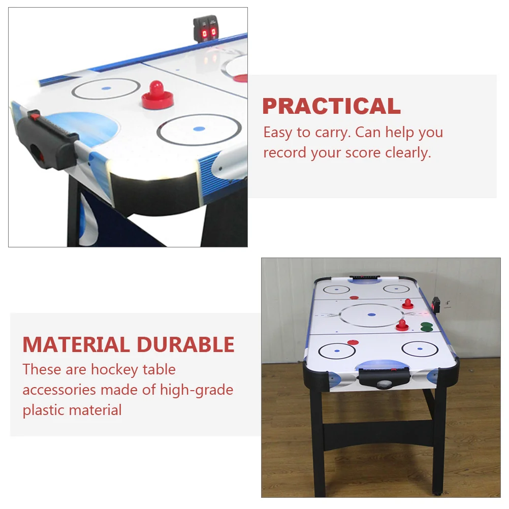 4 pezzi di accessori per hockey da tavolo custodie per punteggio in plastica per hockey su ghiaccio ad aria Registrazione trasparente Regali pratici e sicuri