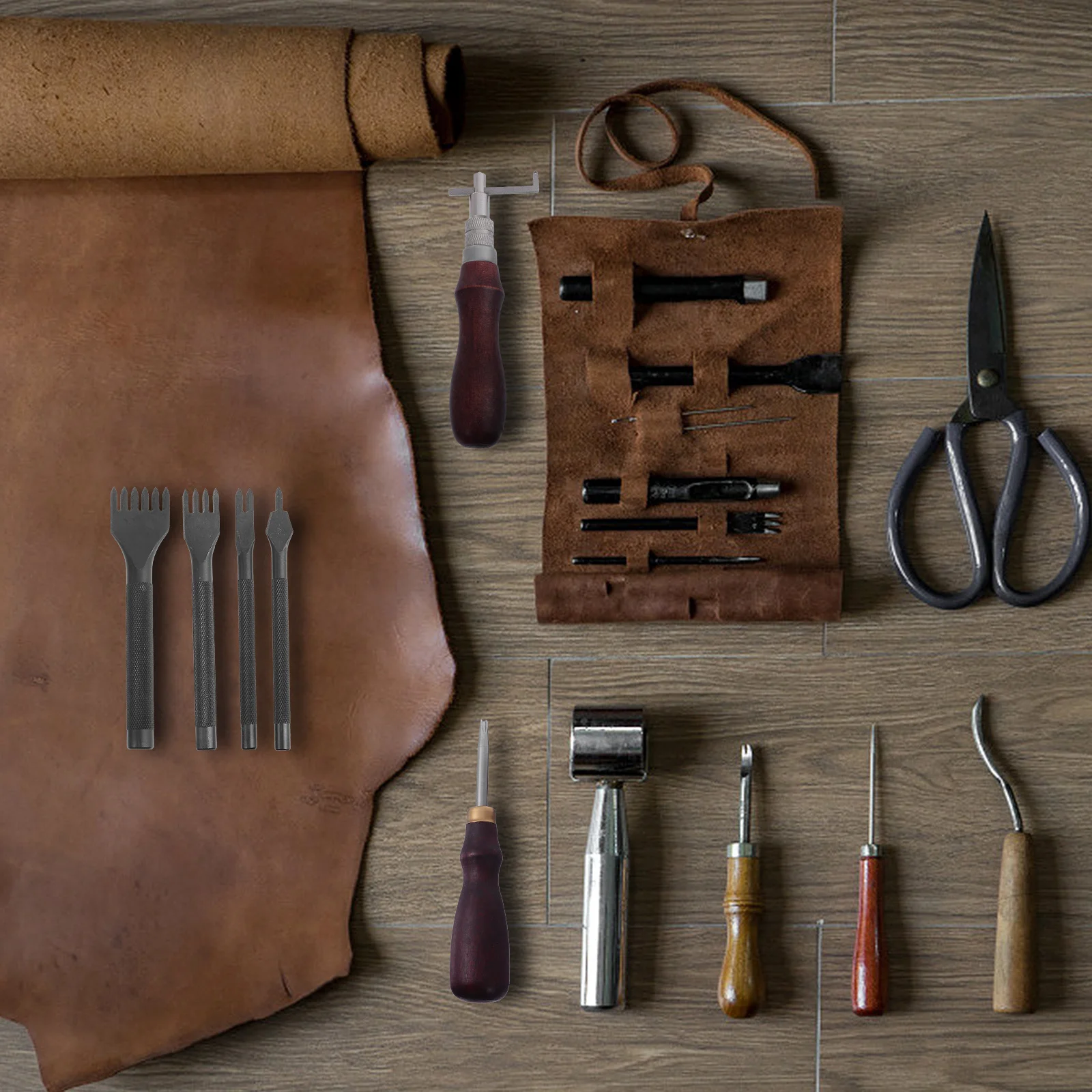 

18 шт. набор инструментов для пробивания отверстий в ткани, холсте, джинсовый брезент, проекты «сделай сам», принадлежности для рукоделия