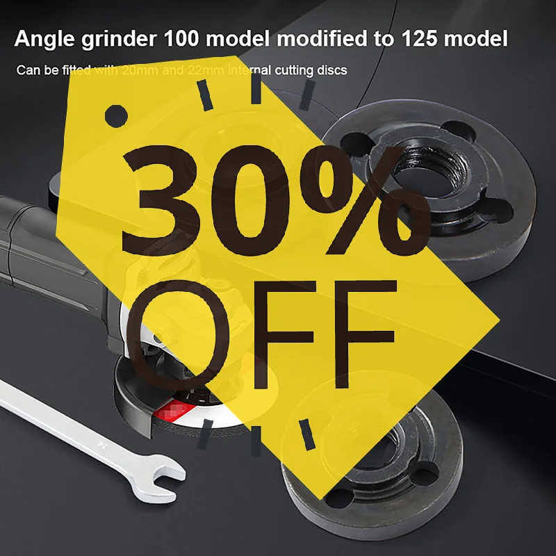 

1Pair Angle Grinder Metal Pressure Plate Inner Outer Flange Nut Thread Replacement Tools For 20MM 22MM Bore Cutting Discs