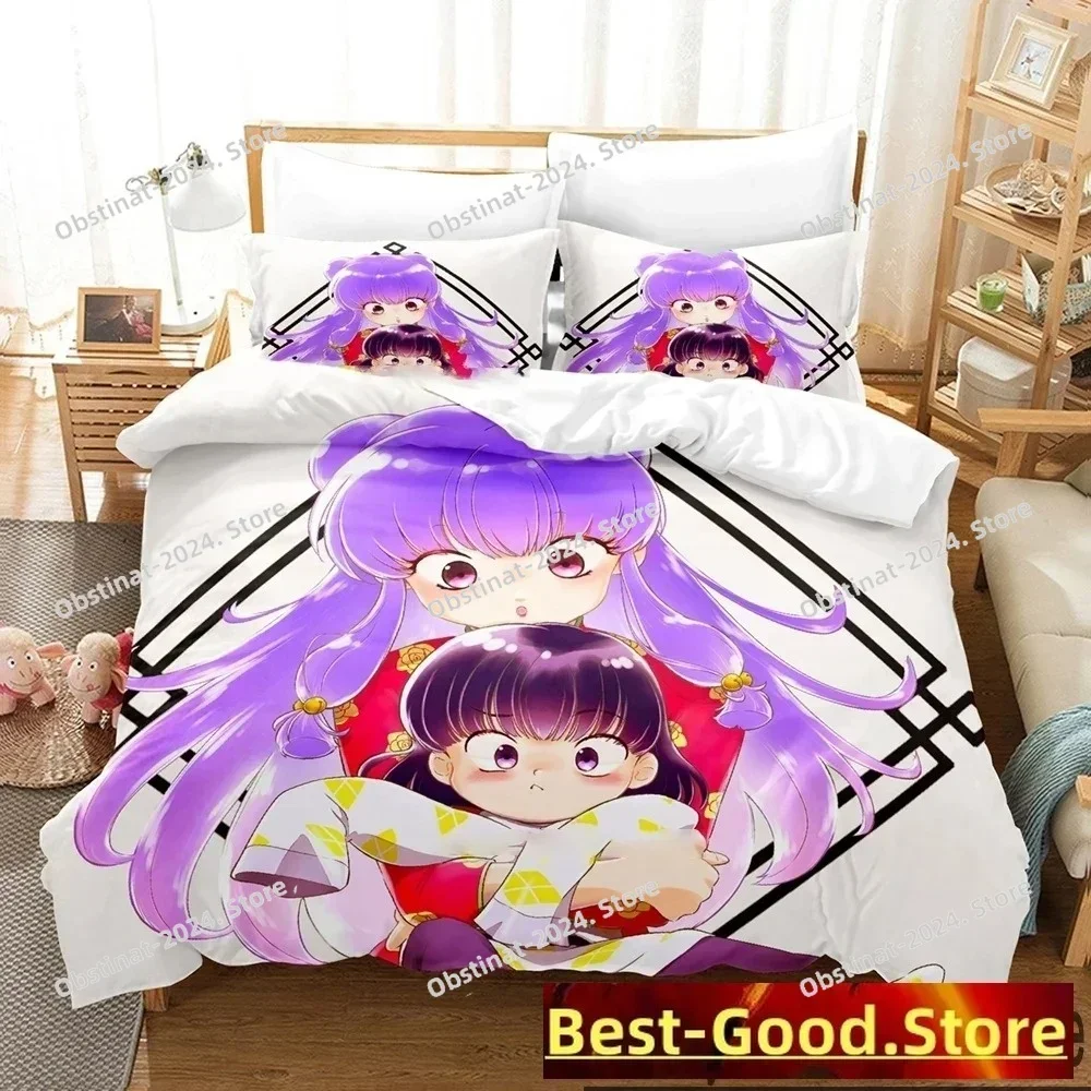 Top 3D Anime Ranma 12 Bedding Set Printed single Comforter Quilt Bed Cover Duvet Cover Pillow Case 3 Pieces Sets Kids Adult Size