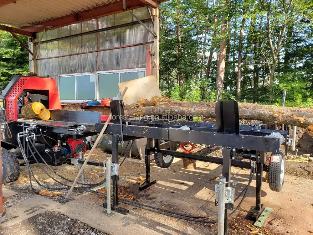 Popular 25T Mobile Hydraulic Firewood Processors Wood Processor  Firewood Log Processor Chainsaw Feeding Engine