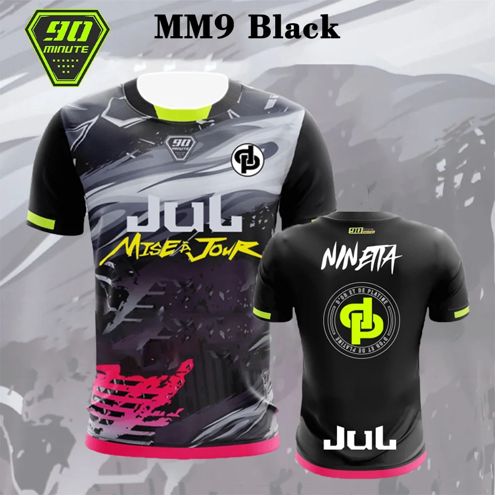 

3D Printed 2025 fashionable 90 miuite JUL sportwear outdoor motorcycle T-shirt for adult and children quick drying T-shirt