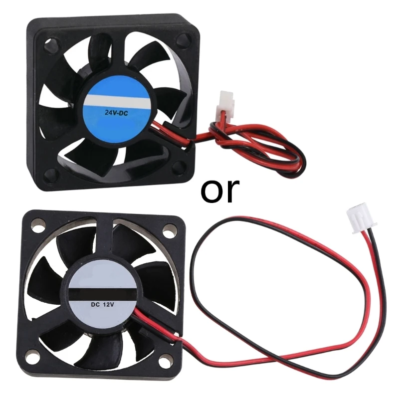 3D Printer Accessories Hot End Extruder Cooling Fan for DC 24v 12v 5v 5015 Cooling Fan Brushless for DC Cooler Dropship