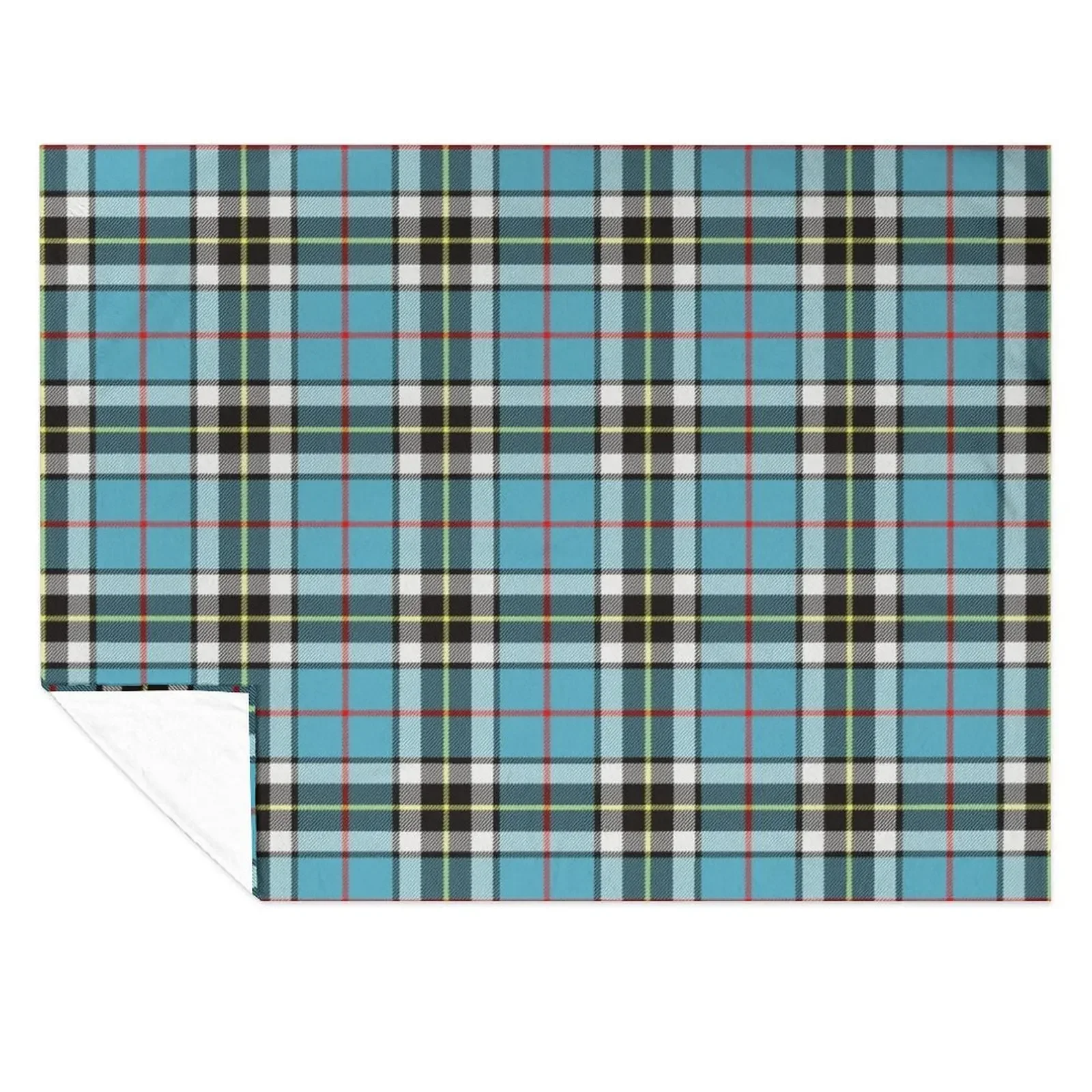 

Thompson Blue Scottish Tartan Throw Blanket Plaid on the sofa Sofa Quilt Luxury St warm winter Blankets
