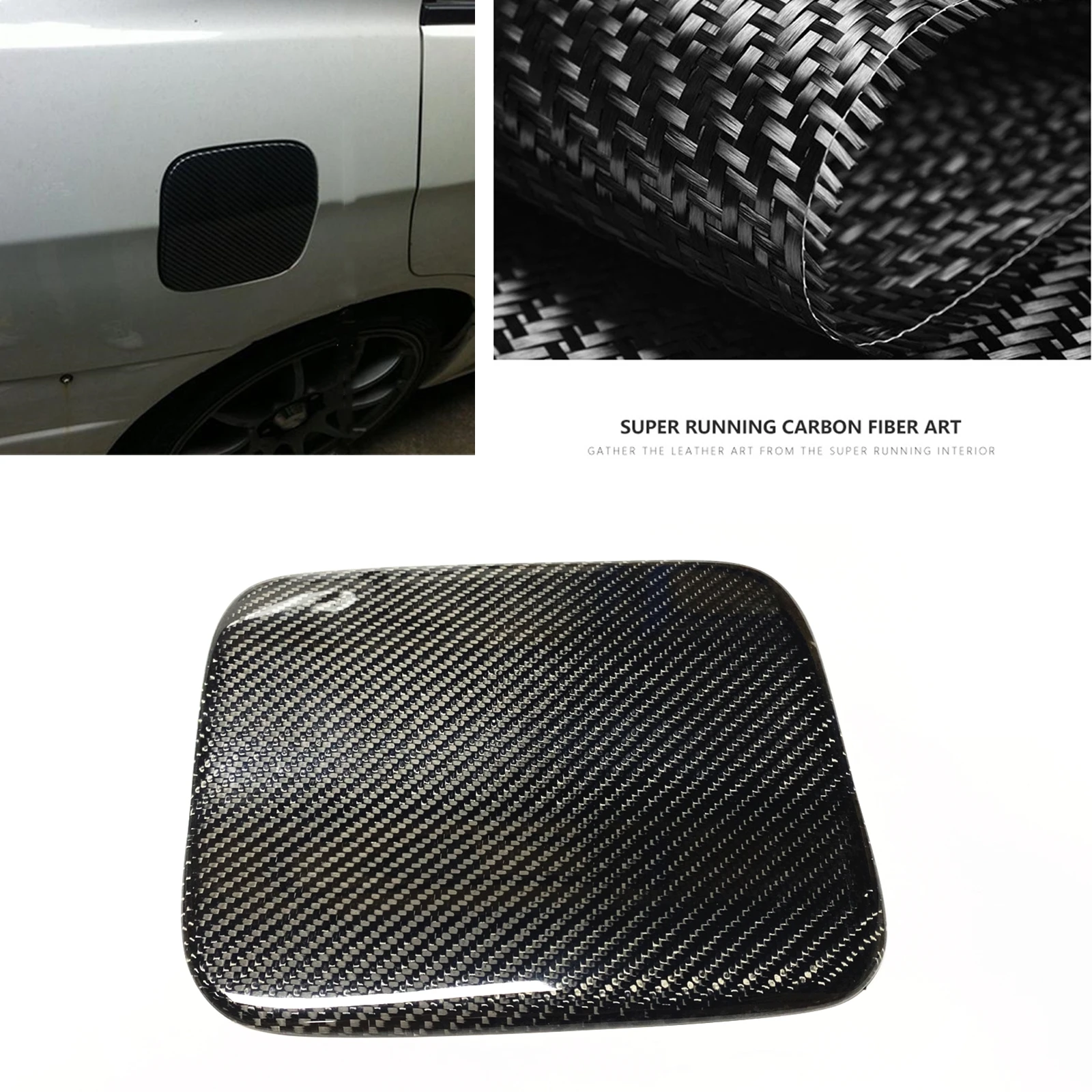 For Subaru Impreza 9th WRX STi 2004-2007 Fuel Gas Door Cap Cover Trim Real Carbon Fiber Exterior Oil Filler Sticker Decorative