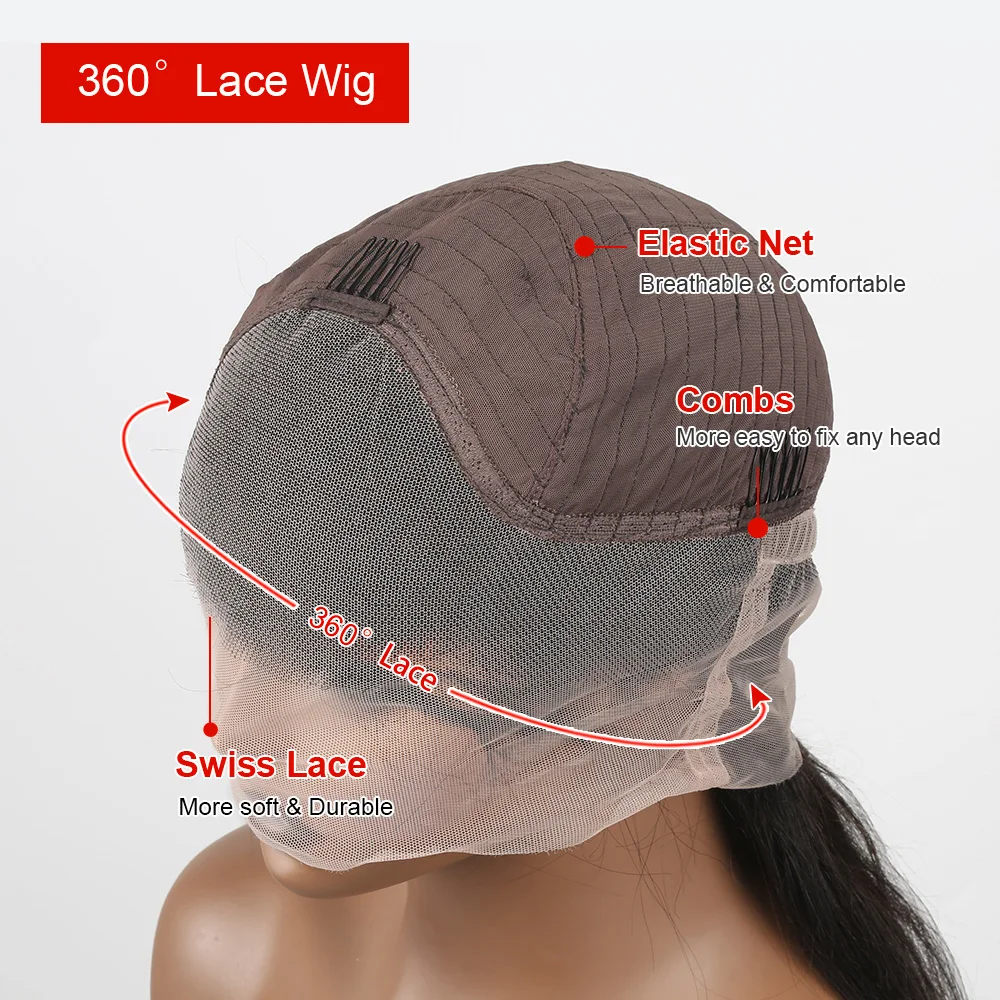 30 40 Inch Deep Wave Frontal Wigs Human Hair For Women 300% Density Curly Human Hair Wigs 360 HD Full Lace Front Water Wave Wigs image 6