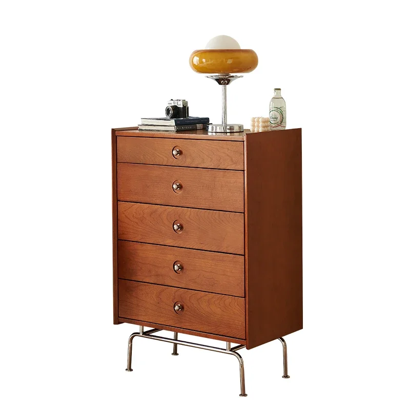 

Solid wood chest of drawers Nordic retro small bedroom storage drawer large-capacity multifunctional medieval furniture