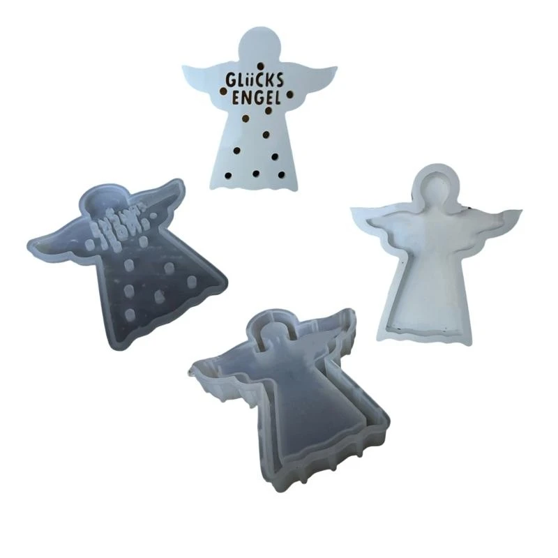 

N7MF Energy Saving LED Angelic Heart Night Light Molds Customizable Brightness and Color for Unique Designs Decoration