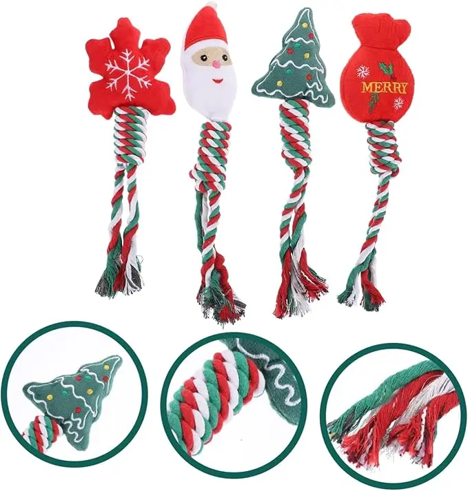 

New Design Christmas Dog Toys Wholesale Funny Customized Dog Toys Dog Squeaky Toy Christmas