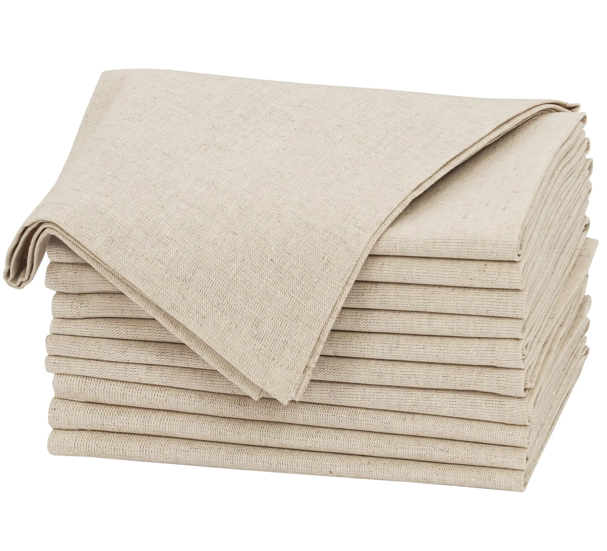 Linen Napkins Set of 6/10/12, 30x30cm Cotton Linen Napkins Cloth Washable, Soft, Dinner Napkins for Wedding, Parties, Christmas